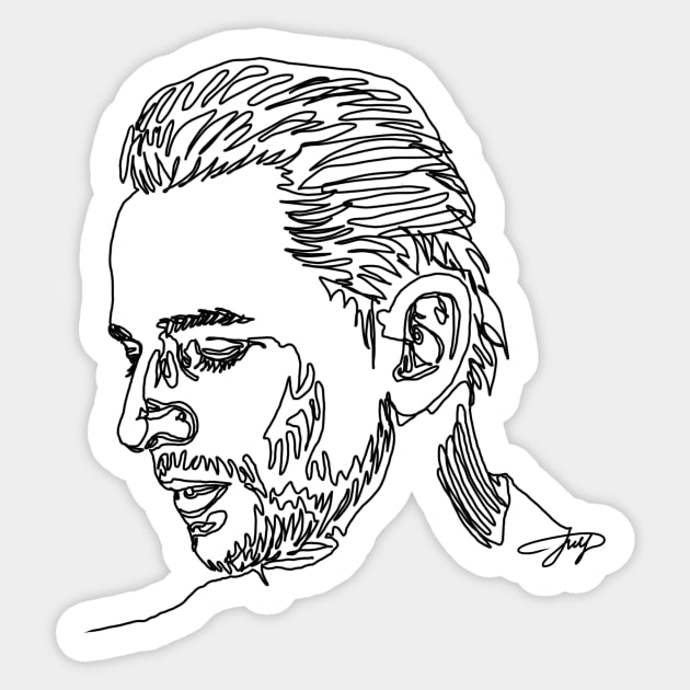 Dave Gahan, line art Sticker by ArtInPi